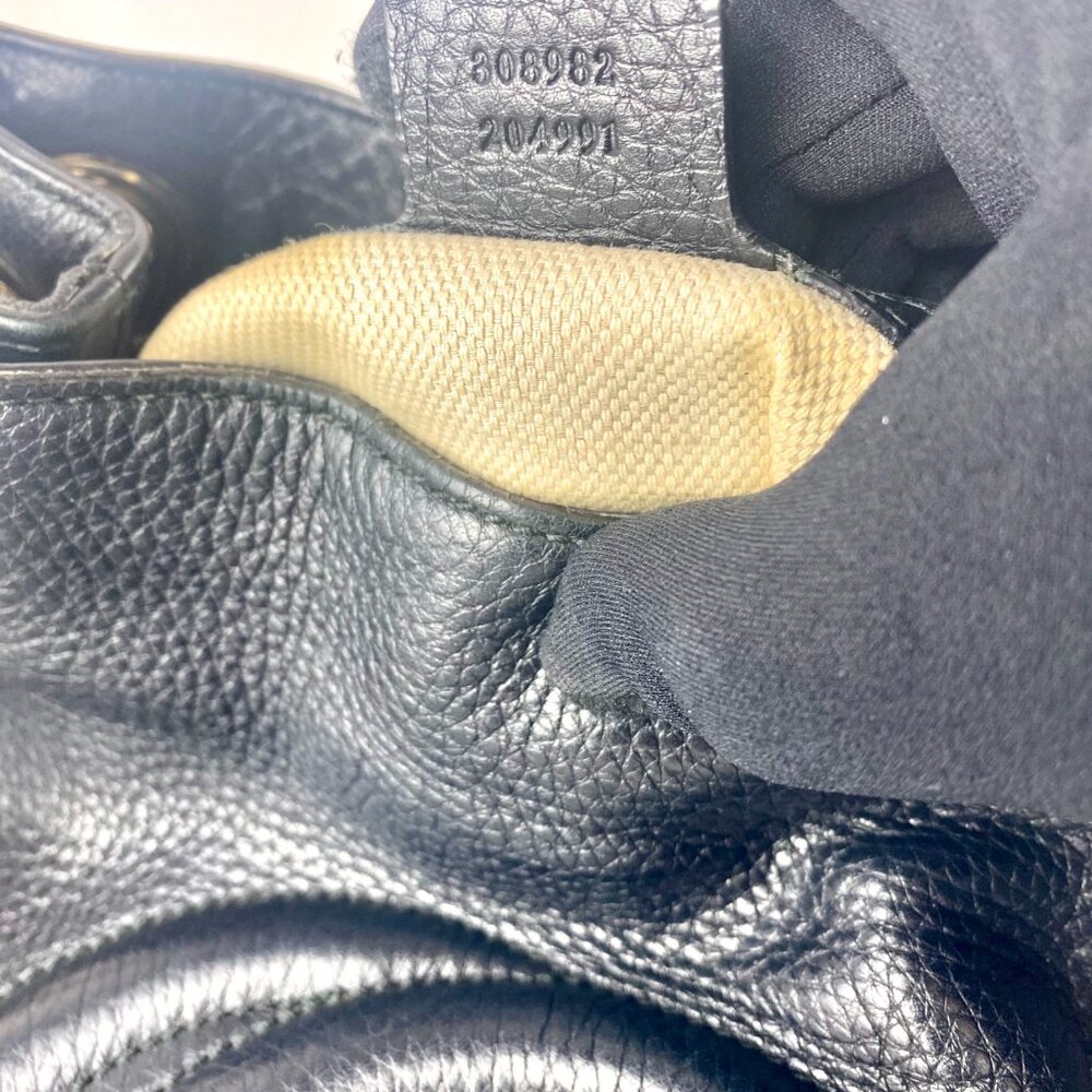 Gucci Soho Chain Handbag Interlocking GG Leather Black - Authenticity Certified - Picture 13 of 15
